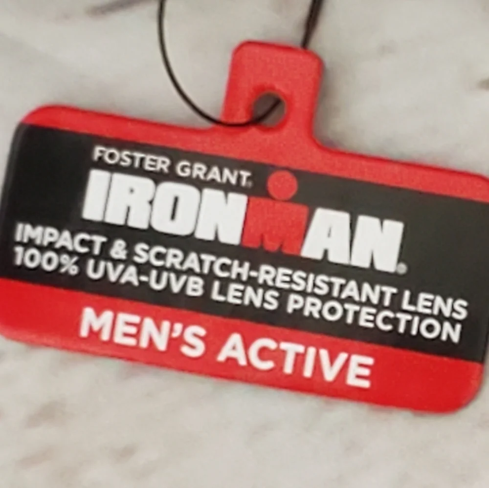 Foster Grant Iron Man men's active plastic frame sporty sunglasses black, red